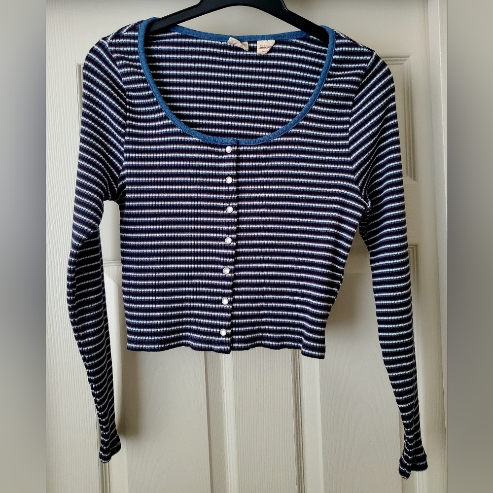 Levi's Striped Long Sleeve Top